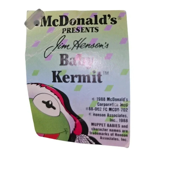 Vintage 1988, McDonald's Baby Kermit santa plush in excellent condition!!! - Picture 3 of 3
